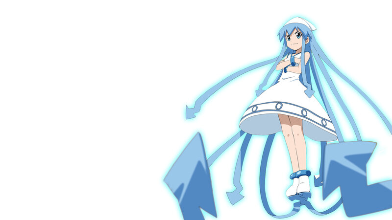 blue-haired anime girl with arrows