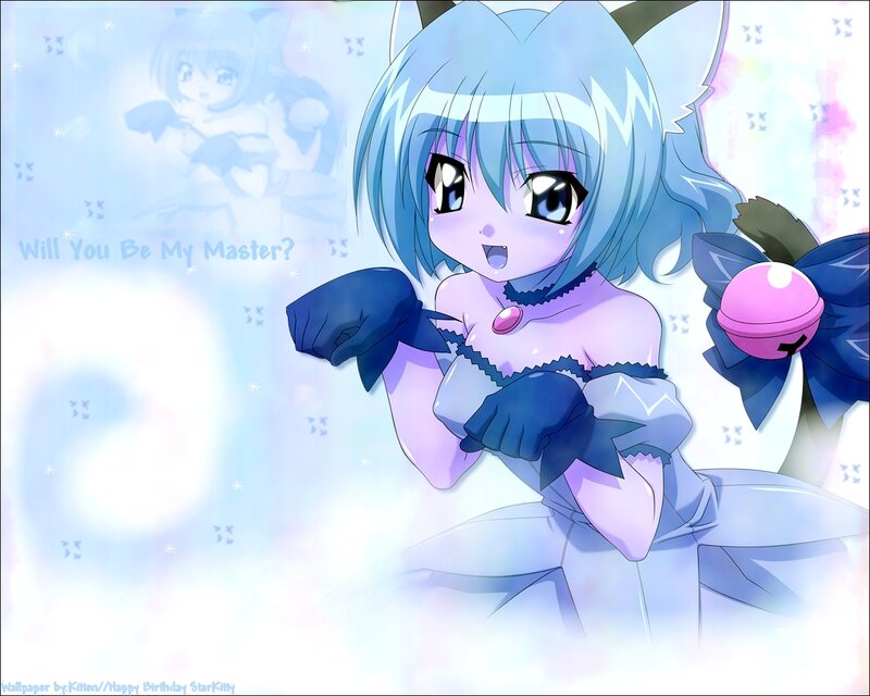 Blue-haired anime girl with cat ears