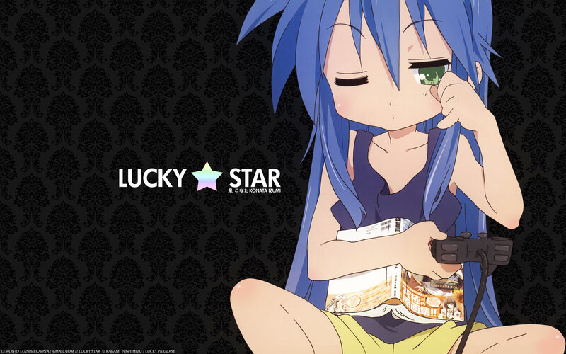 Blue-haired anime girl with game controller