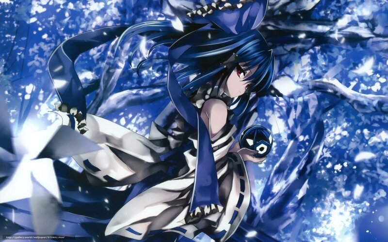 blue-haired anime girl with orb