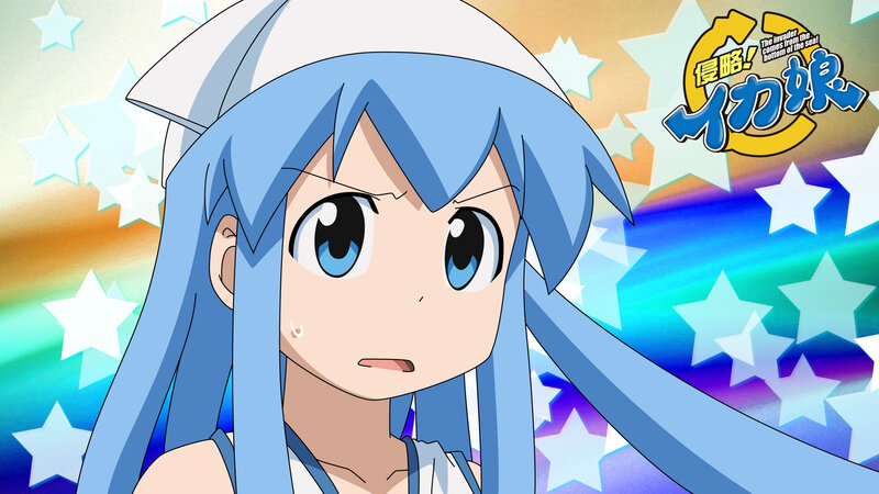 Blue-haired anime girl with stars