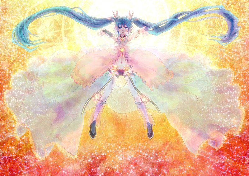 Blue-haired Anime Girl — Yellow, Dramatic