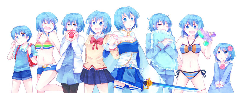 Blue-haired Anime Girls