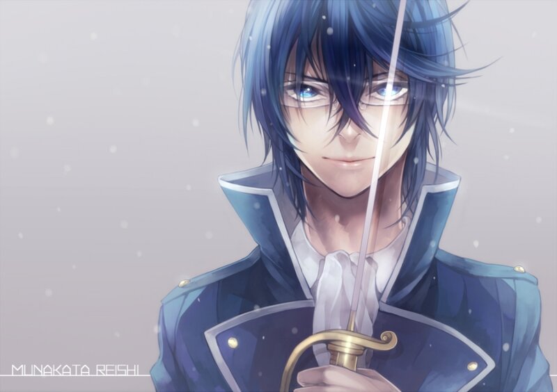 Blue-haired Anime Man — Blue, Calm