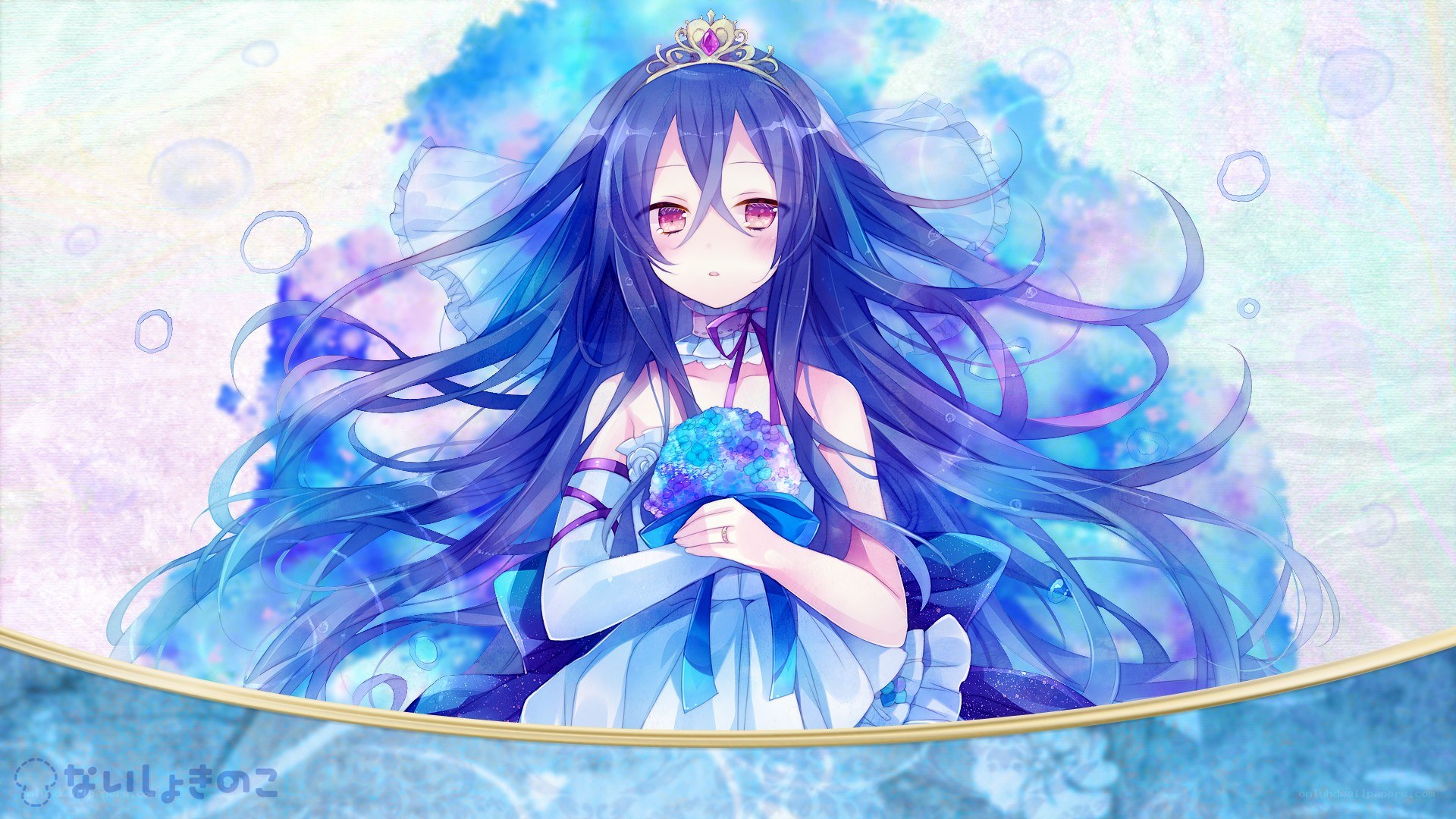 blue-haired anime princess