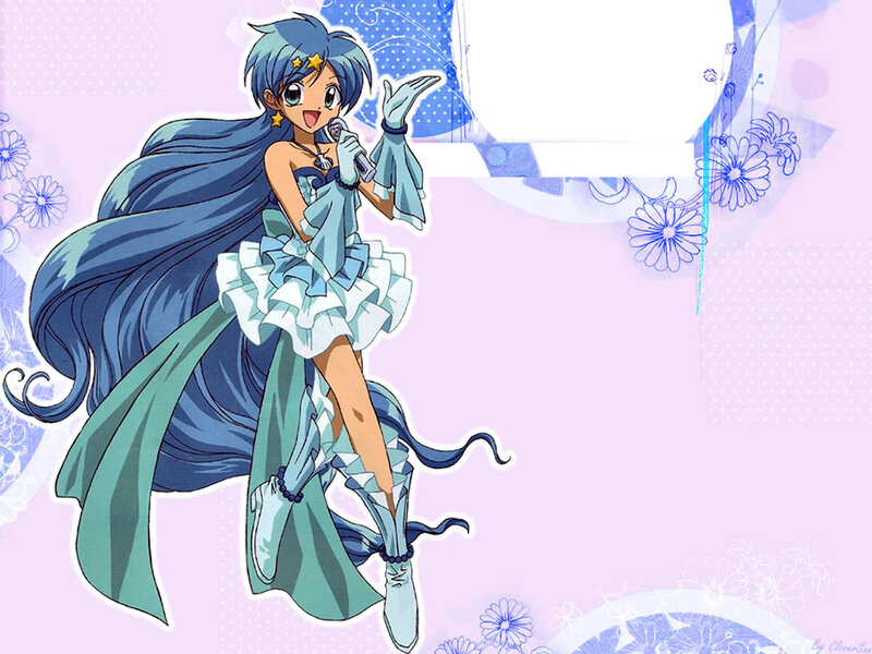 Blue-haired Anime Singer — Blue, Cheerful