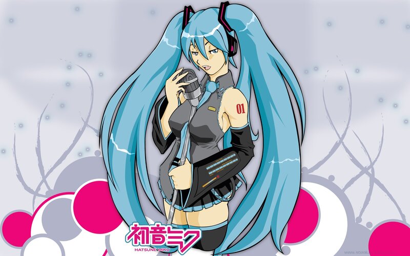 Blue-haired Anime Singer — Blue, Confident