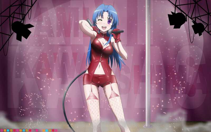 Blue-haired Anime Singer — Purple, Energetic