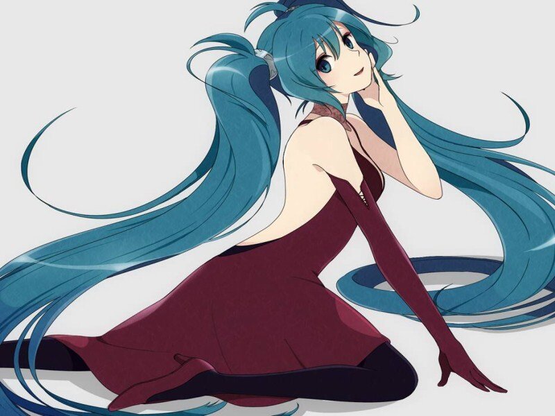 Blue-haired Anime Woman — Blue, Calm