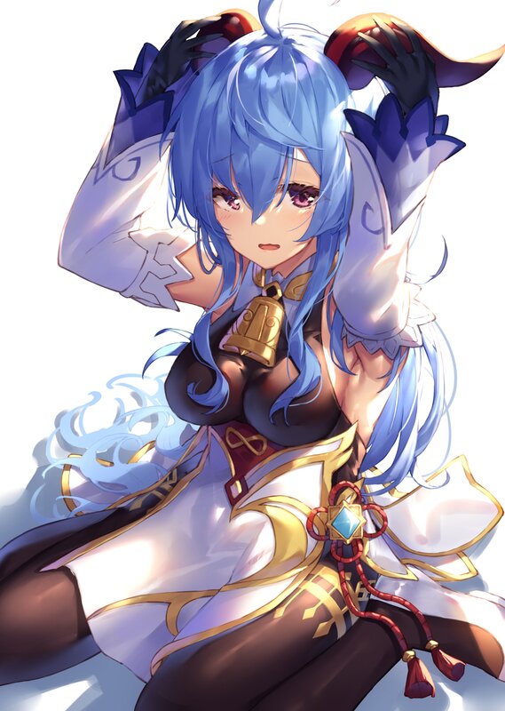 Blue-haired Anime Woman — Blue, Dramatic, Bell