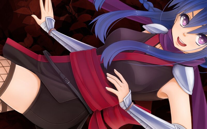 Blue-haired Anime Woman — Blue, Playful