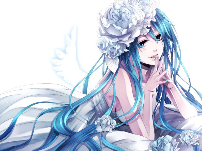 Blue-haired Anime Woman — Blue