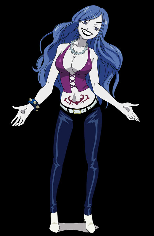 Blue-haired anime woman character