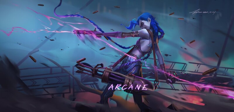 Blue-haired Archer Firing