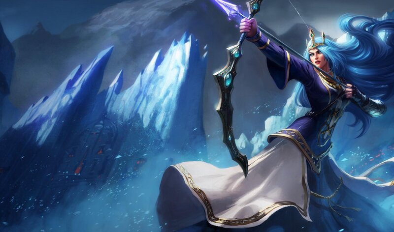 Blue-haired Archer Woman