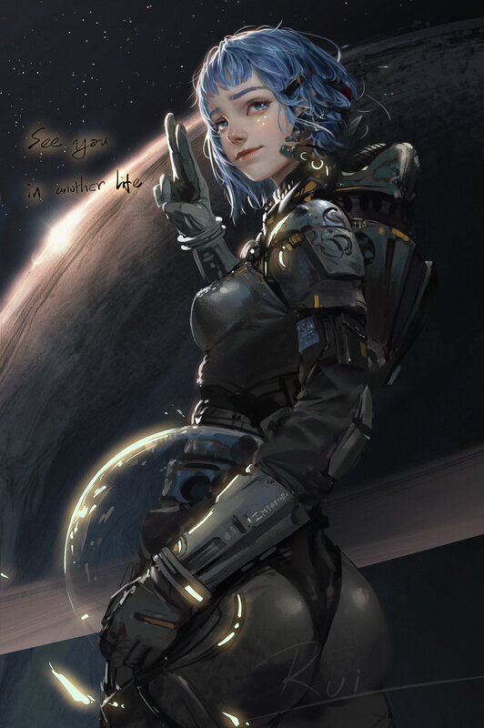 Blue-haired Astronaut