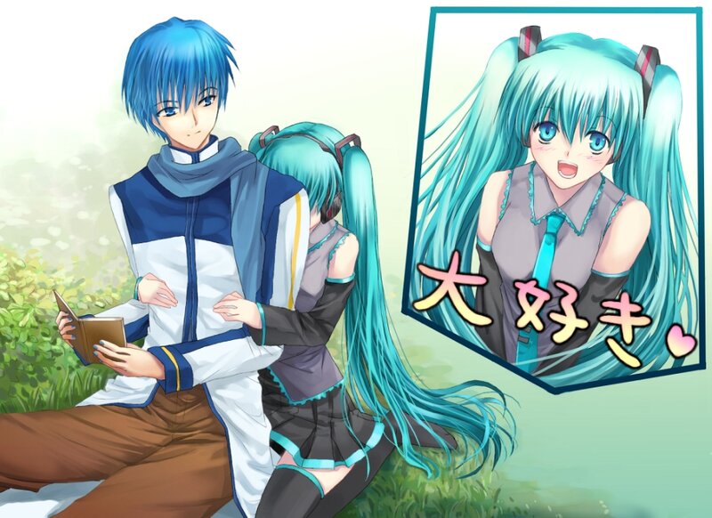 Blue-haired Boy and Girl