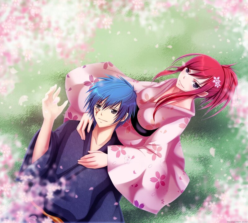 Blue-haired Boy and Red-haired Girl