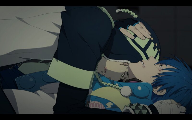 Blue-haired Boy Lying Down — Blue