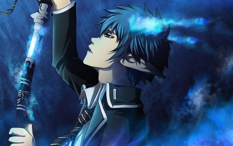 Blue-haired Boy with Staff