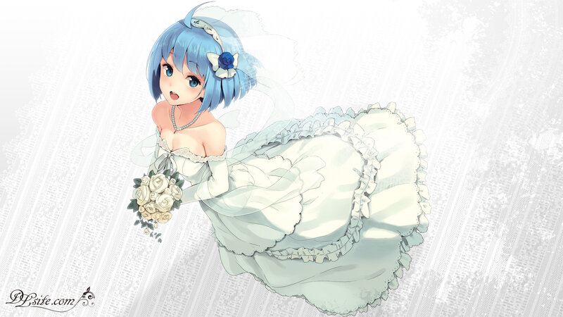 Blue-haired Bride — White