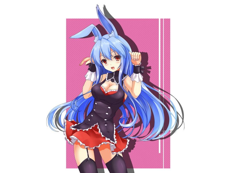 Blue-haired Bunny Girl