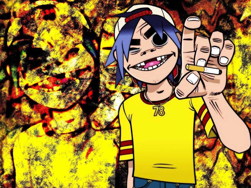 Blue-haired Cartoon Character — Yellow