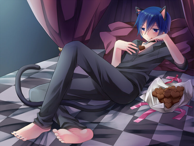 Blue-haired Cat-eared Person