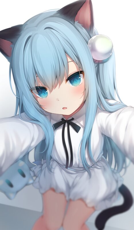Blue-haired Cat Girl — Blue, Innocent