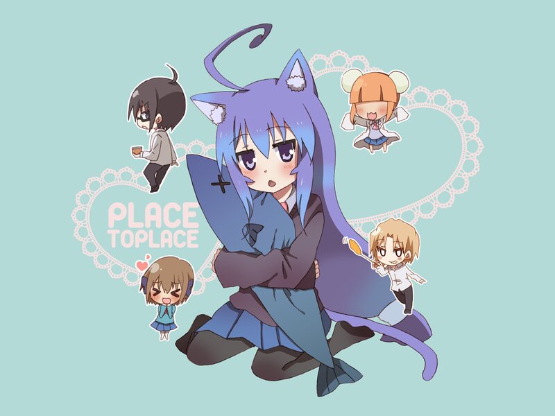 Blue-haired Cat Girl — Light Blue