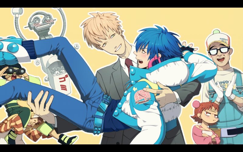 Blue-haired Character Being Carried