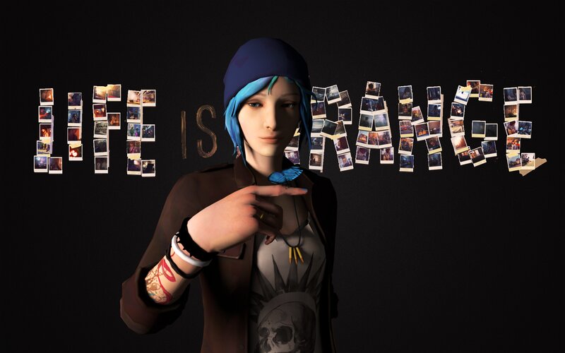 Blue-haired Character — Black