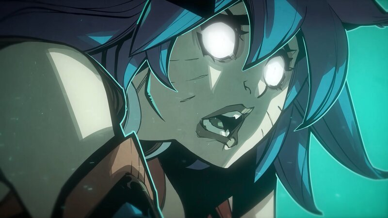 Blue-haired Character — Blue, Dramatic, Anime