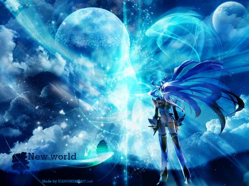 Blue-haired Character — Blue, Dramatic