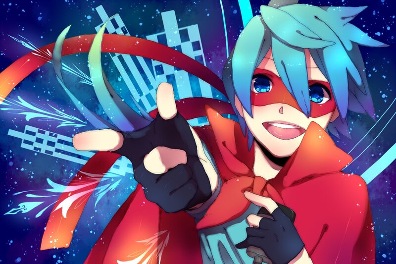 Blue-haired Character — Blue, Energetic