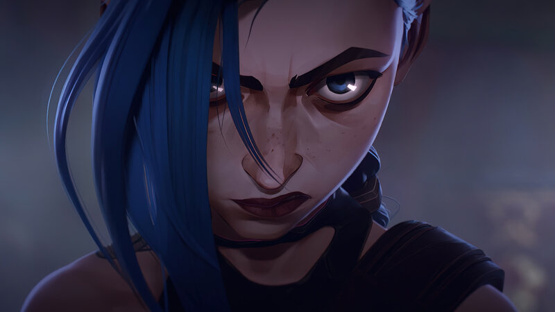 Blue-haired Character — Blue, Intense