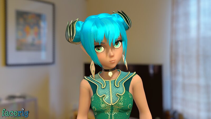 Blue-haired Character — Blue, Neutral