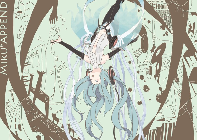 Blue-haired Character Floating — Light Blue