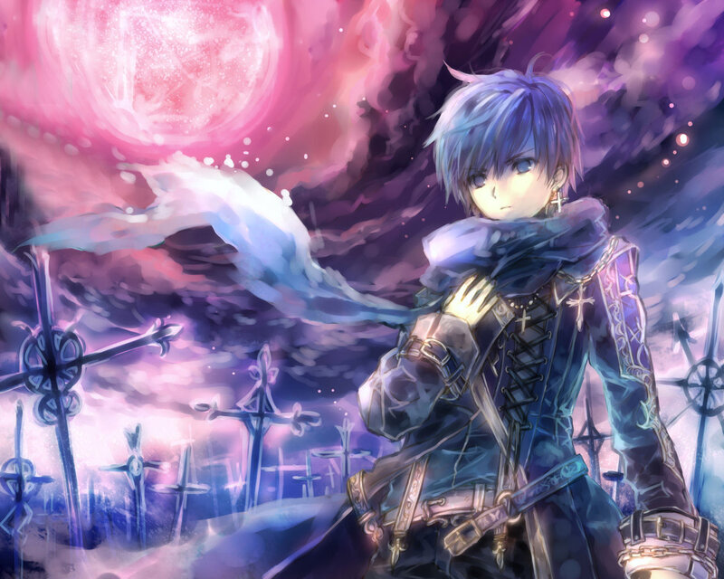 Blue-haired Character in Armor