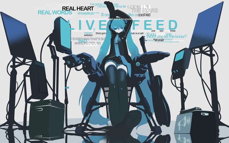 Blue-haired Character in Chair — Blue, Dramatic