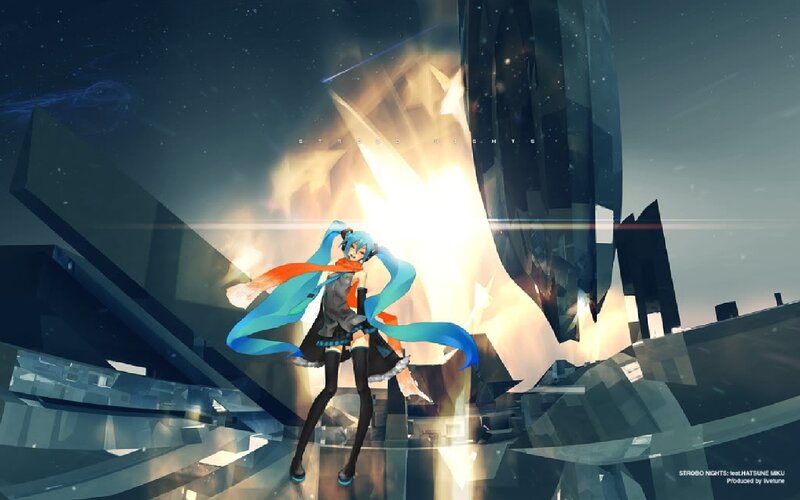 Blue-haired Character in City