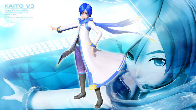 Blue-haired Character in Coat — Blue