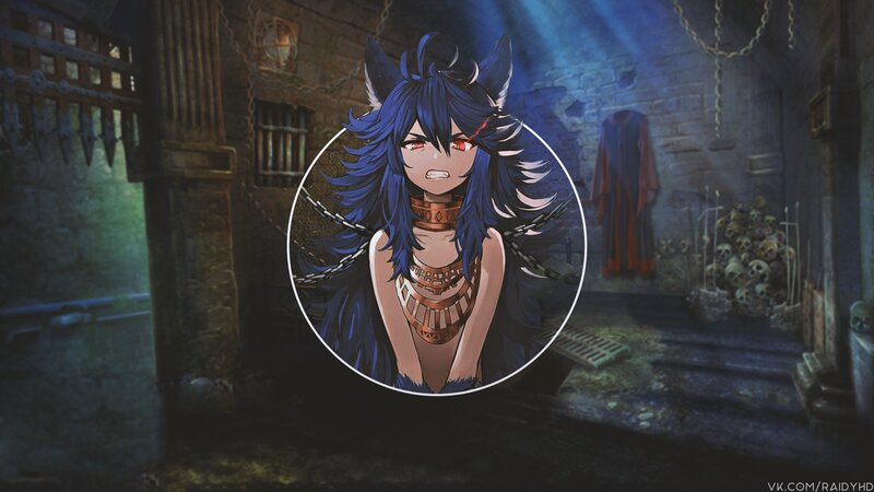 Blue-haired Character in Dungeon — Blue