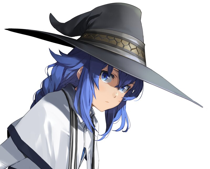 Blue-haired Character in Hat