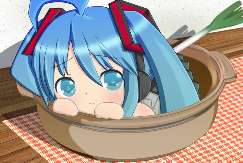 Blue-haired Character in Pot — Blue