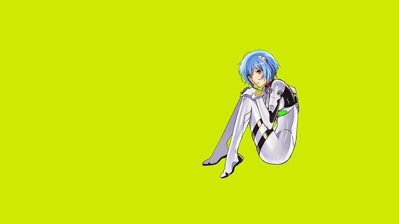 Blue-haired Character in Suit — Lime Green