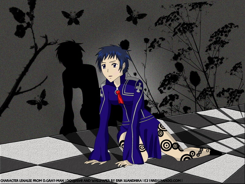Blue-haired Character Kneeling — Purple