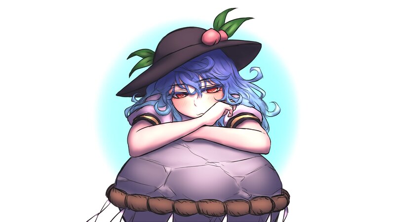 Blue-haired Character — Purple, Calm