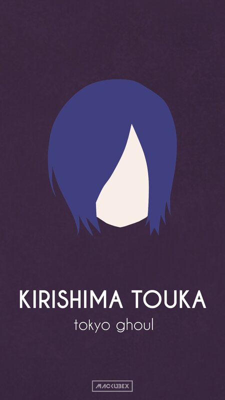 Blue-haired Character Silhouette — Purple