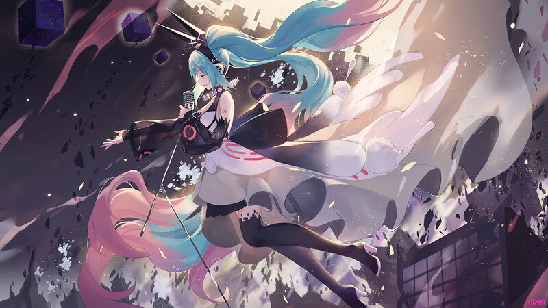 Blue-haired Character Singing — Blue, Dramatic